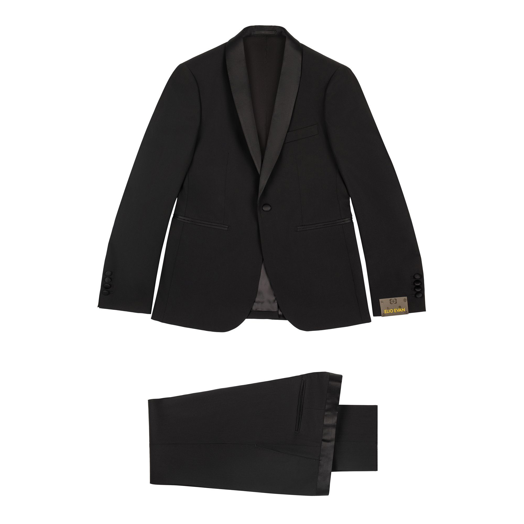 Σμόκιν Μαύρο Μάλλινο Crepe