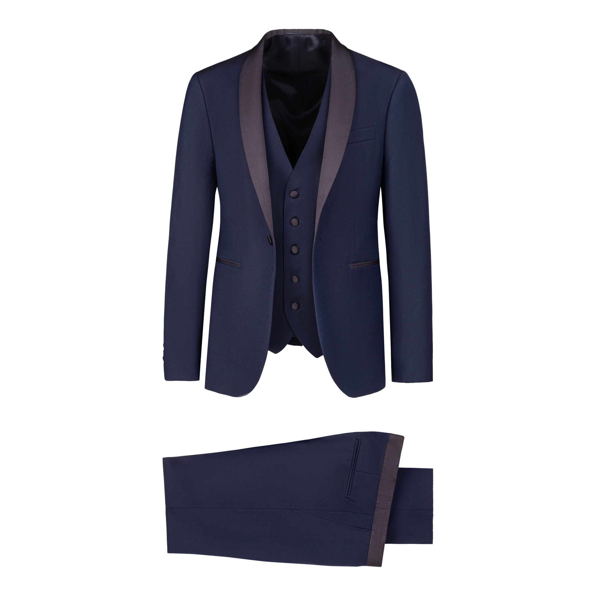 Γαμπριάτικο σμόκιν μπλε grain de poudre