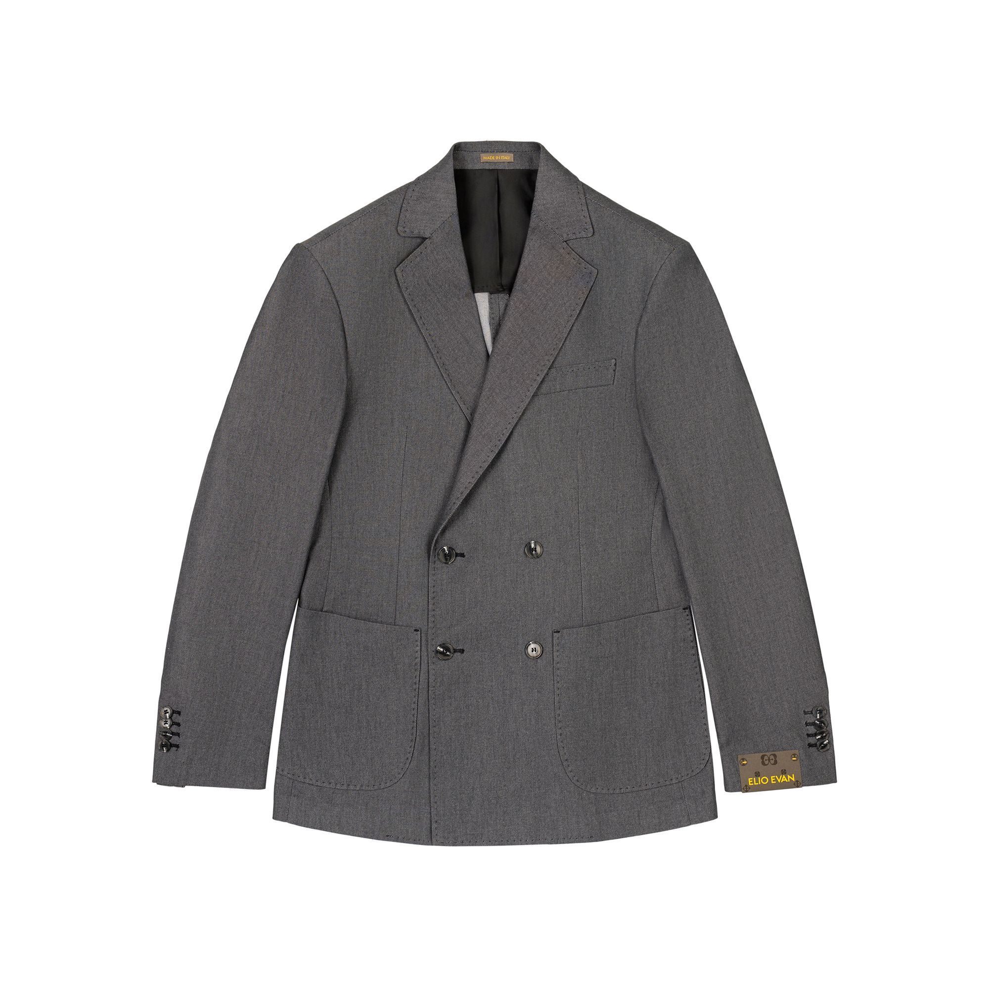 Σταυρωτό Σακάκι Γκρι