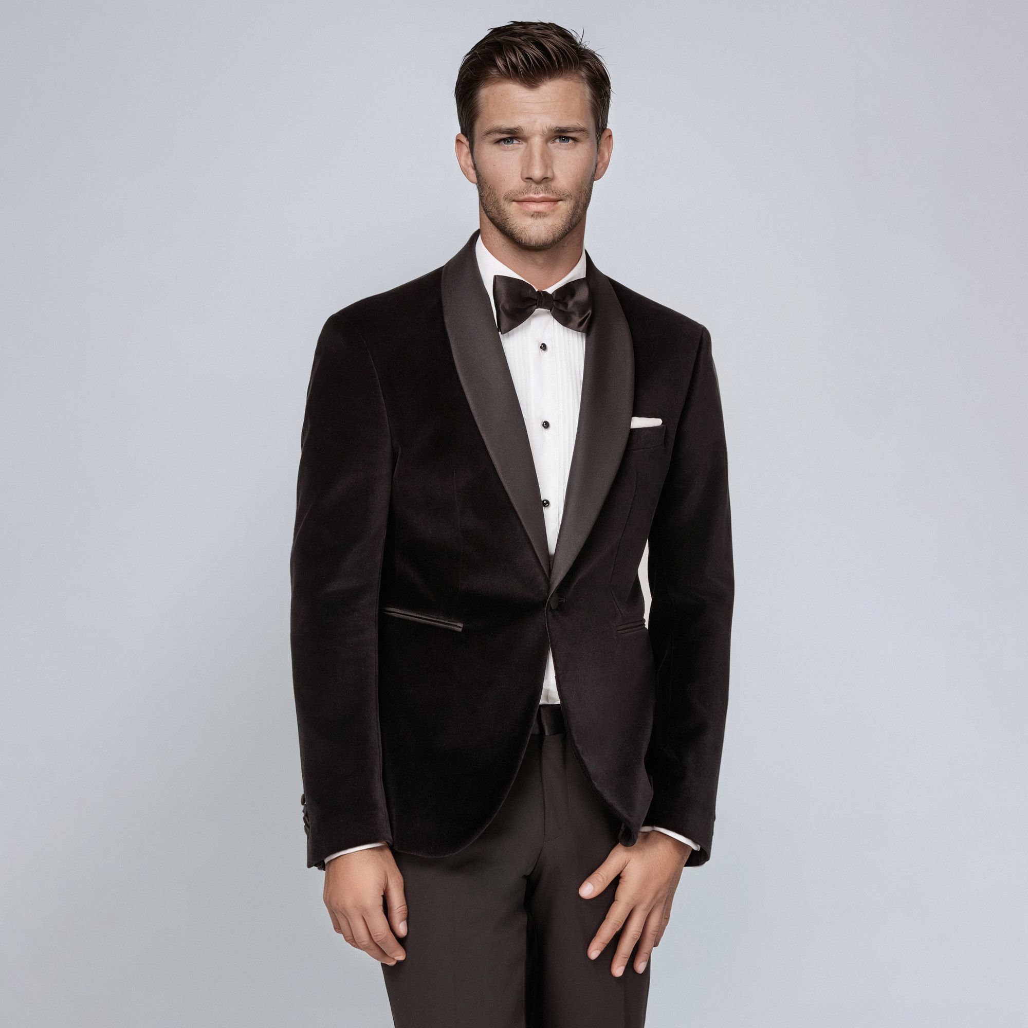 Total Look Μαύρο Tuxedo Από Βελούδο – Black Tie Elegance