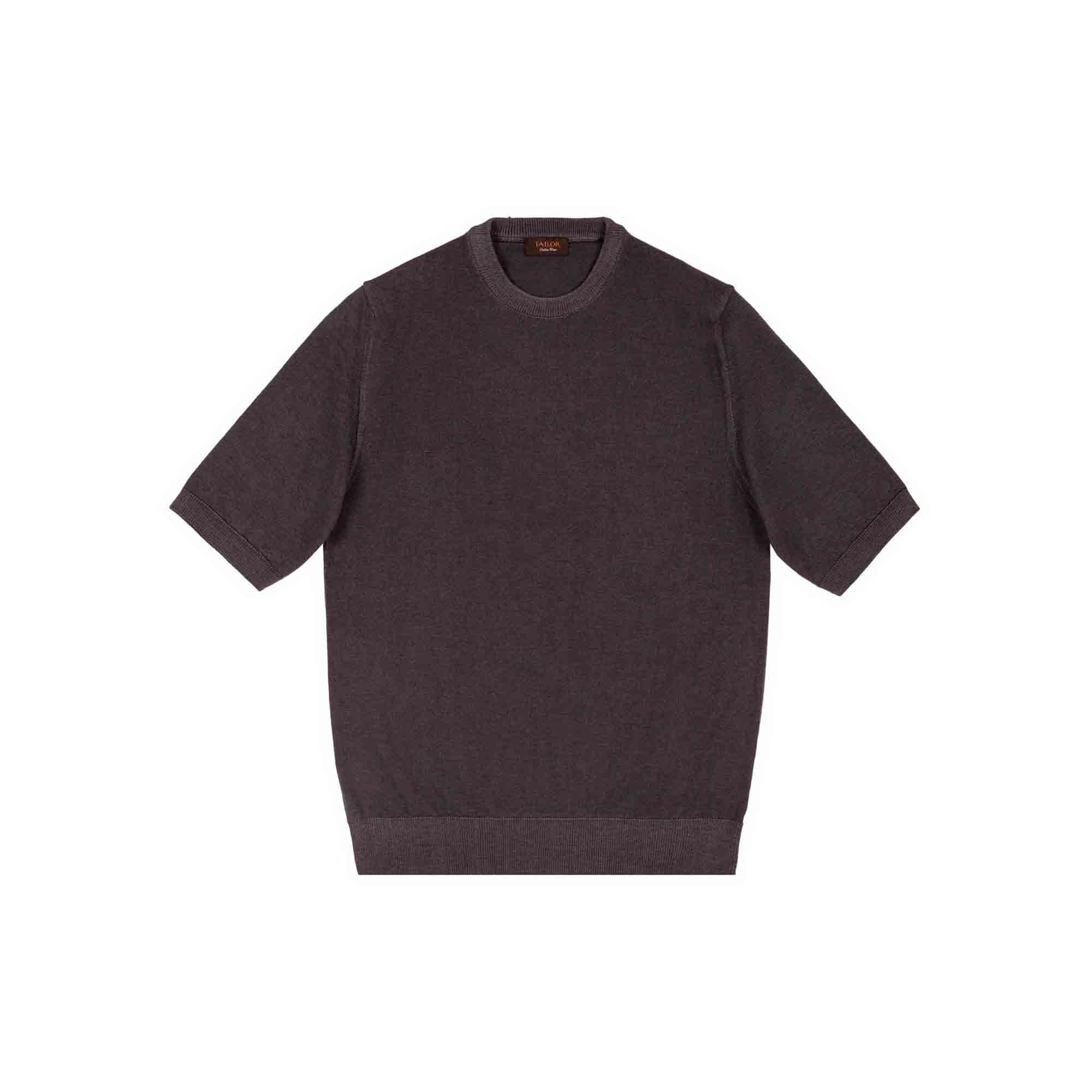 Γκρι Μάλλινο T-Shirt Κοντομάνικο