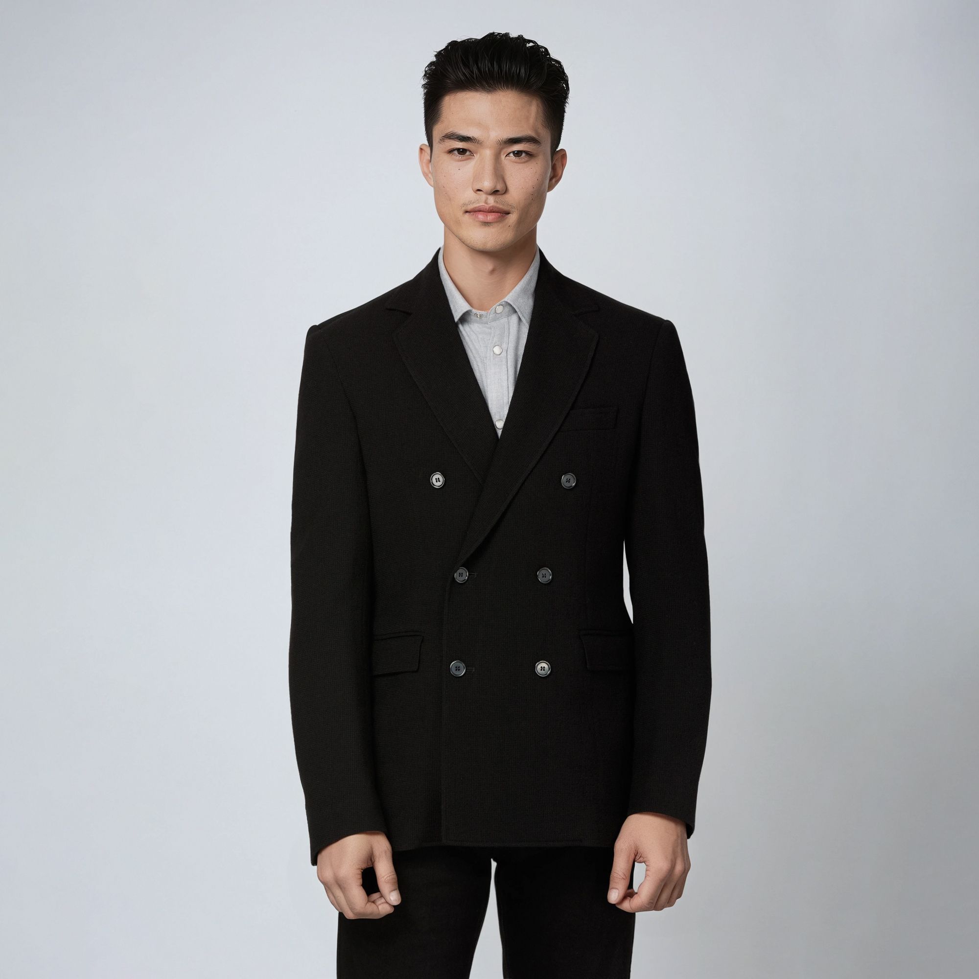 Total Look Μαύρο Σταυρωτό Blazer – Modern Smart Tailoring