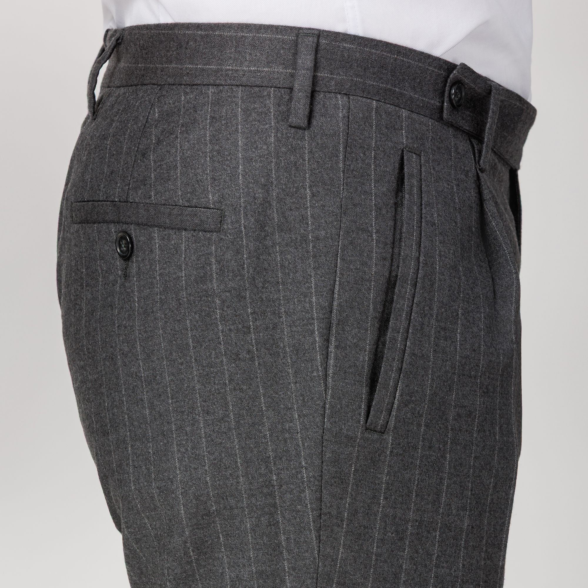 Σταυρωτό Κοστούμι Ανδρικό Γκρι Ριγέ