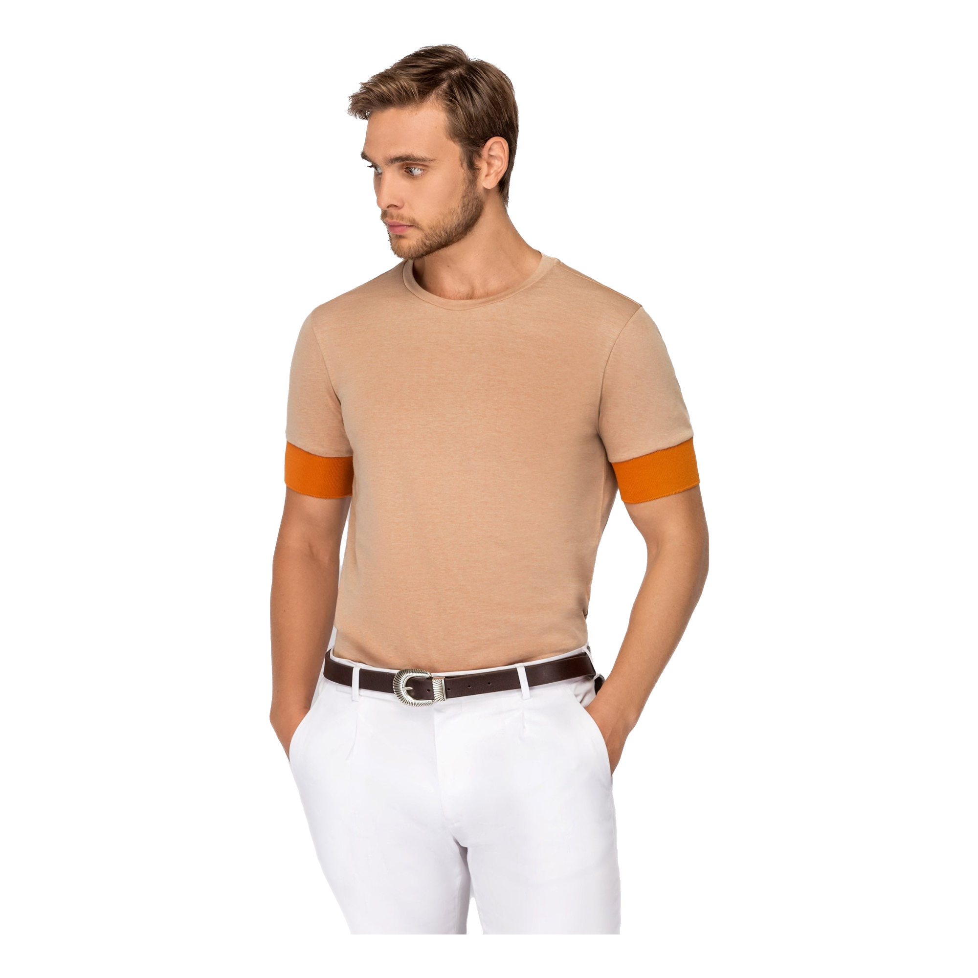 Ανδρικό T-shirt Πορτοκαλί Tbrand6091.1.3