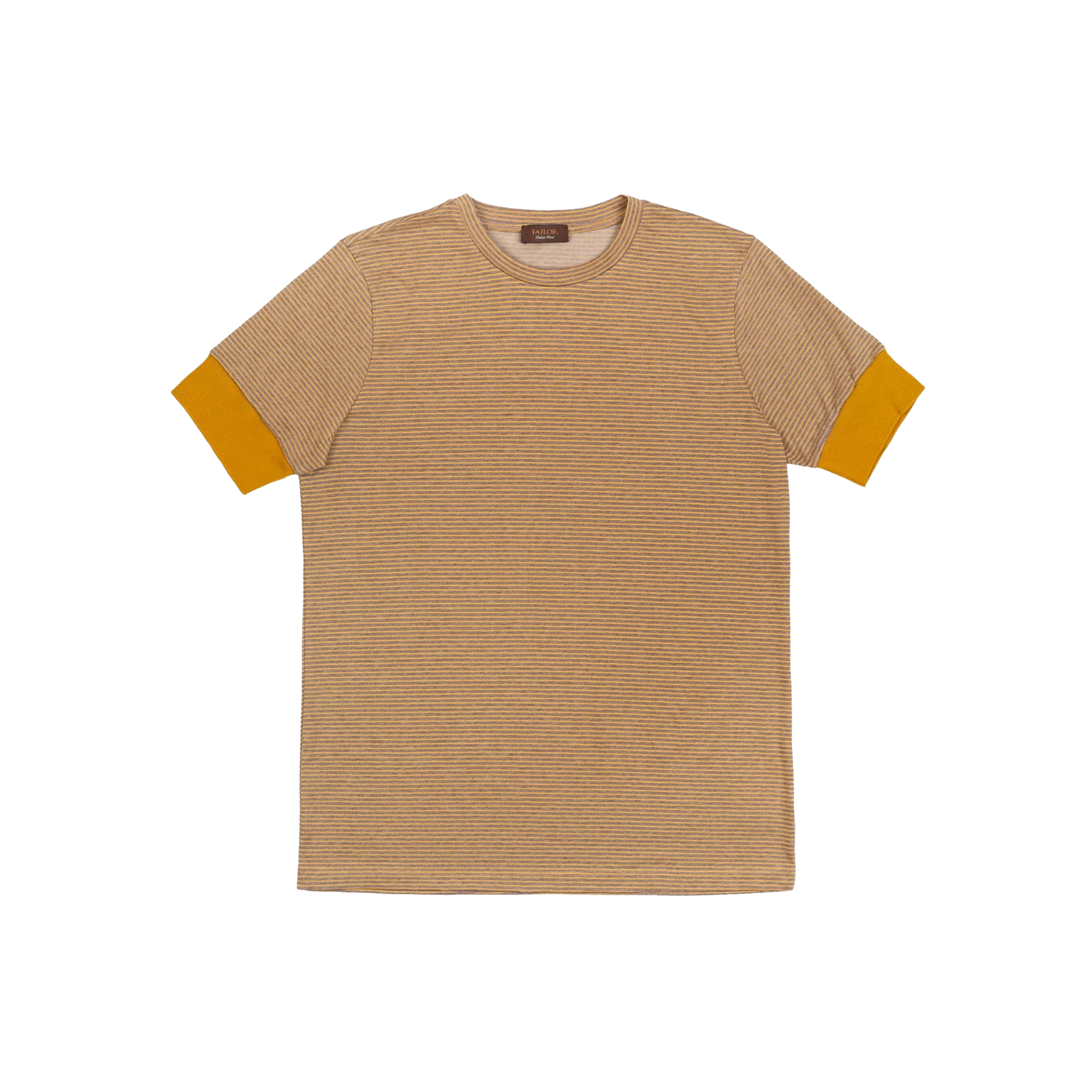 Ανδρικό Ριγέ T-Shirt Καφέ Tbrand6092.1.13