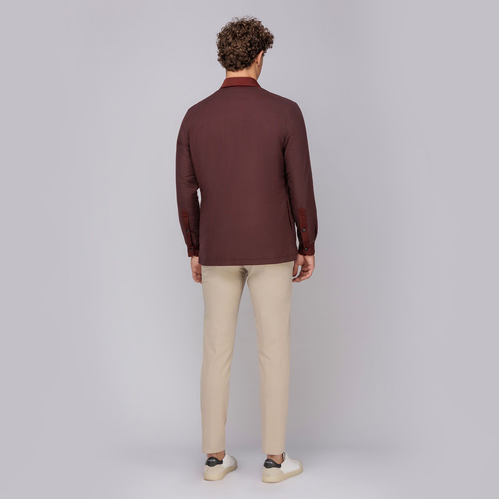 Ανδρικό Μπορντό Τζάκετ Overshirt Style