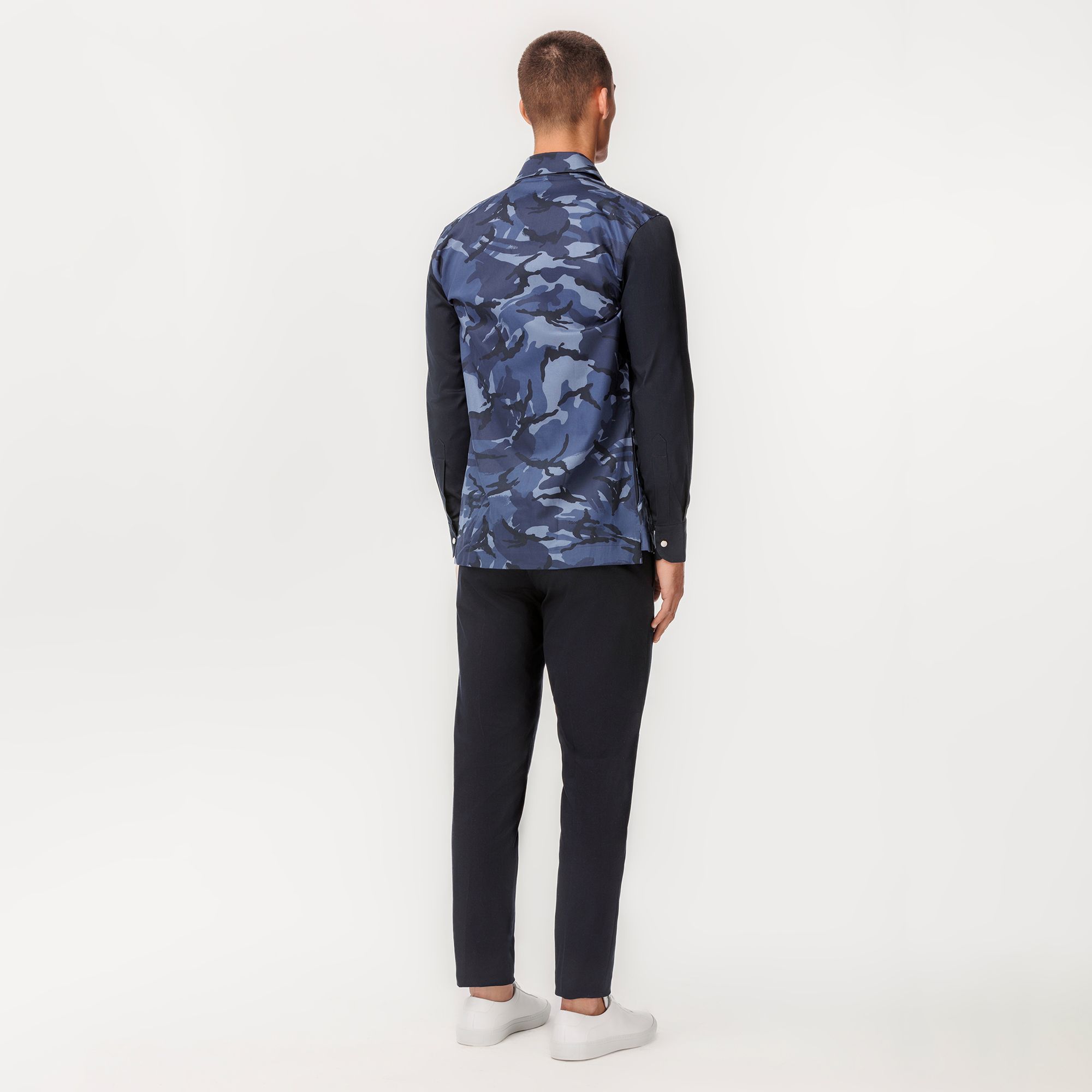 Overshirt Camo με Μονόχρωμα Μανίκια 