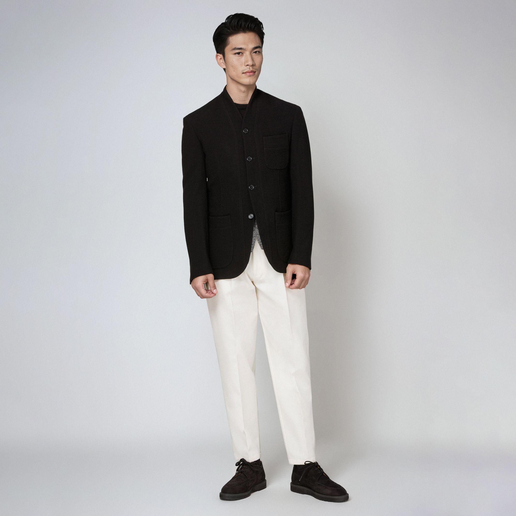 Total Look Μαύρο Minimal Σακάκι Coreana – Modern Clean Silhouette