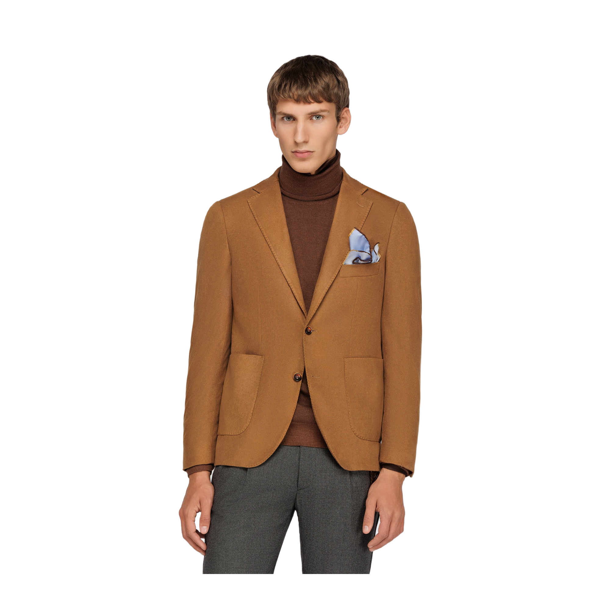 Ανδρικό Καμηλό Σακάκι Eco Suede