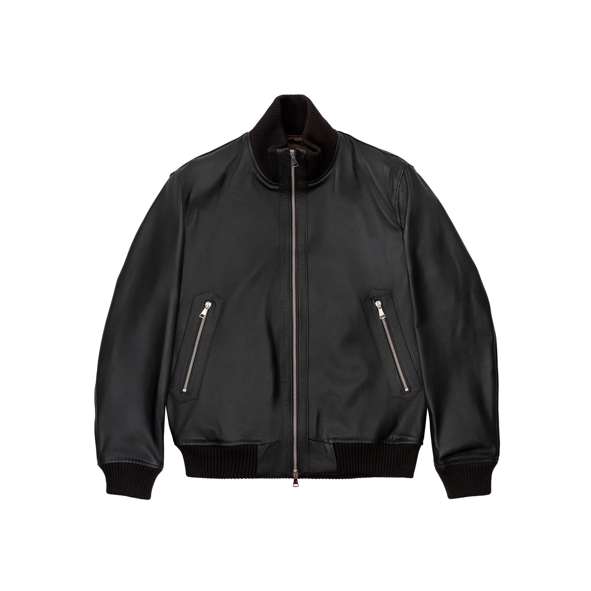 Δερμάτινο Μπουφάν Ανδρικό Καφέ Bomber