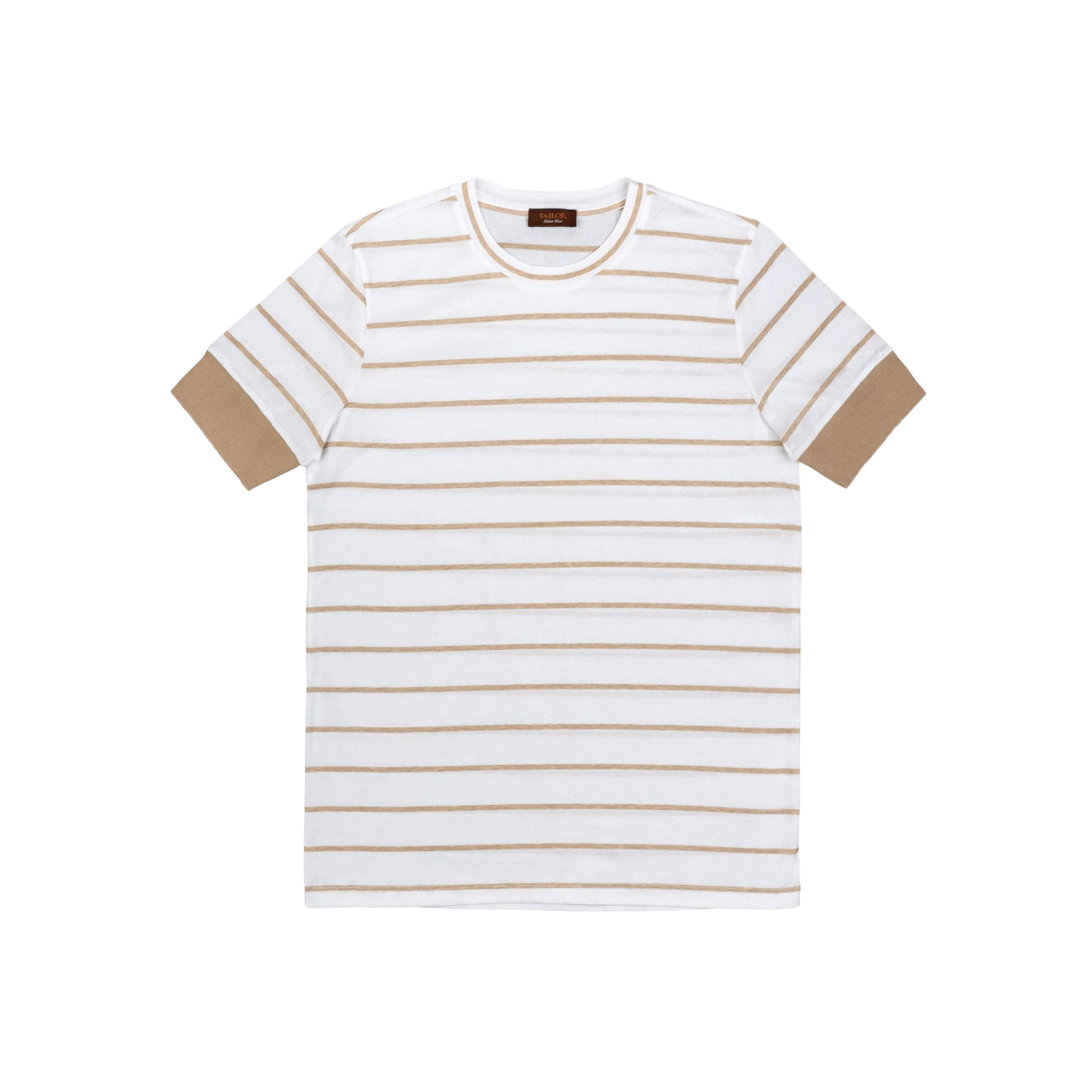 Ανδρικό Ριγέ T-Shirt Λευκό Tbrand97.16.6