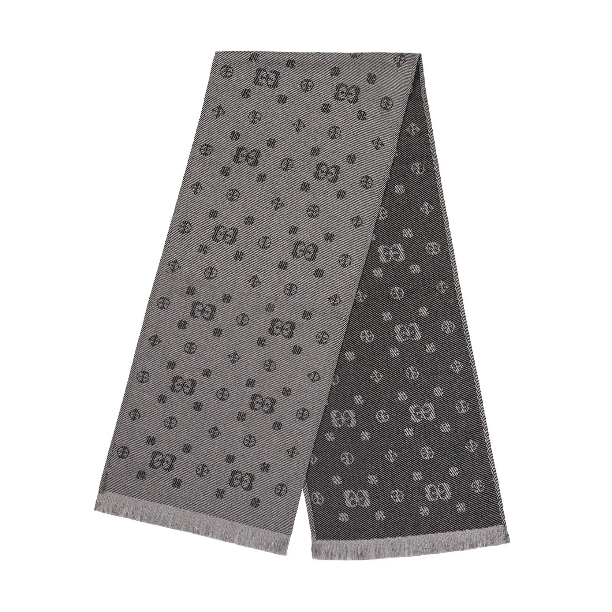 Κασκολ Jacquard σε Μαυρο και Γκρι Κασκολ Jacquard σε Μαυρο και Γκρι